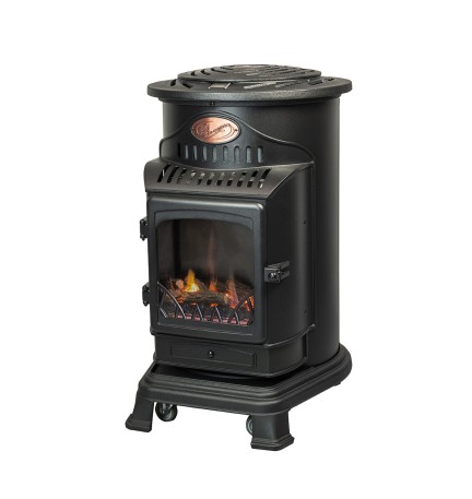 Chauffage gaz Provence noir mat 3,4 kW – Détendeur 30 mbar et tuyau inclus
