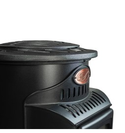 Chauffage gaz Provence noir mat 3,4 kW – Détendeur 30 mbar et tuyau inclus