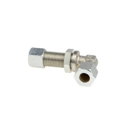 Passe-cloison coudé avec raccordement olive