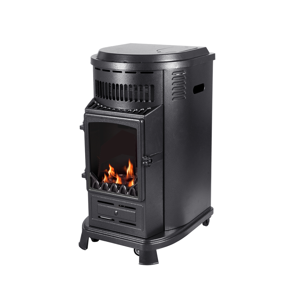 Toscane chauffage gaz d'appoint effet poêle à bois