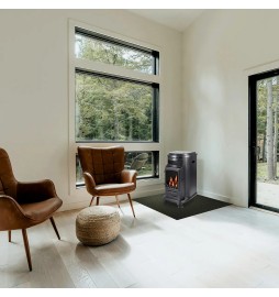 Toscane chauffage gaz d'appoint effet poêle à bois