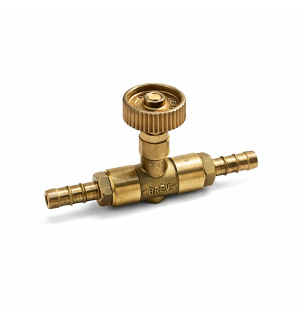 Robinet gaz avec connectiques supports tétines