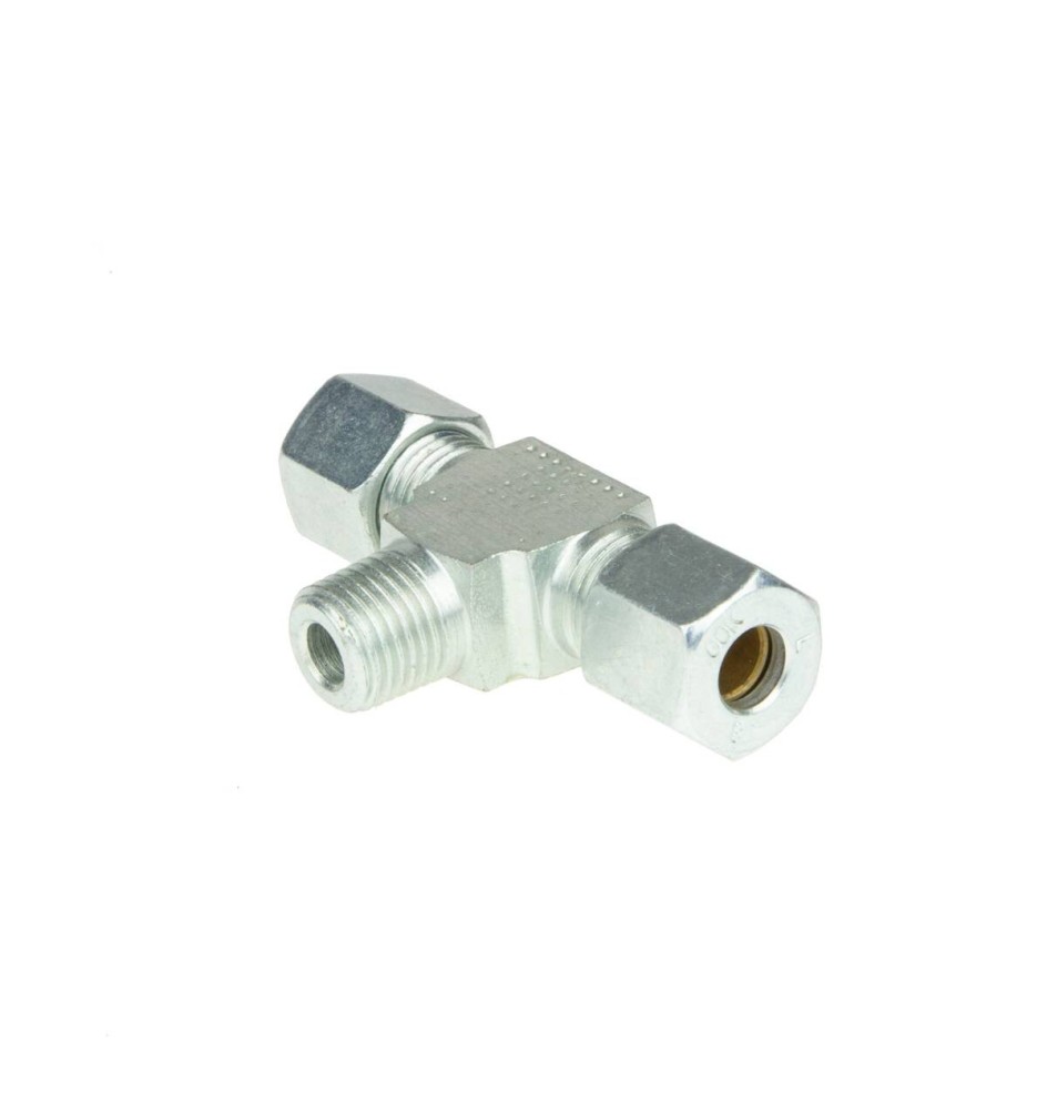 Raccord olive avec dérivation pas de vis gaz mâle