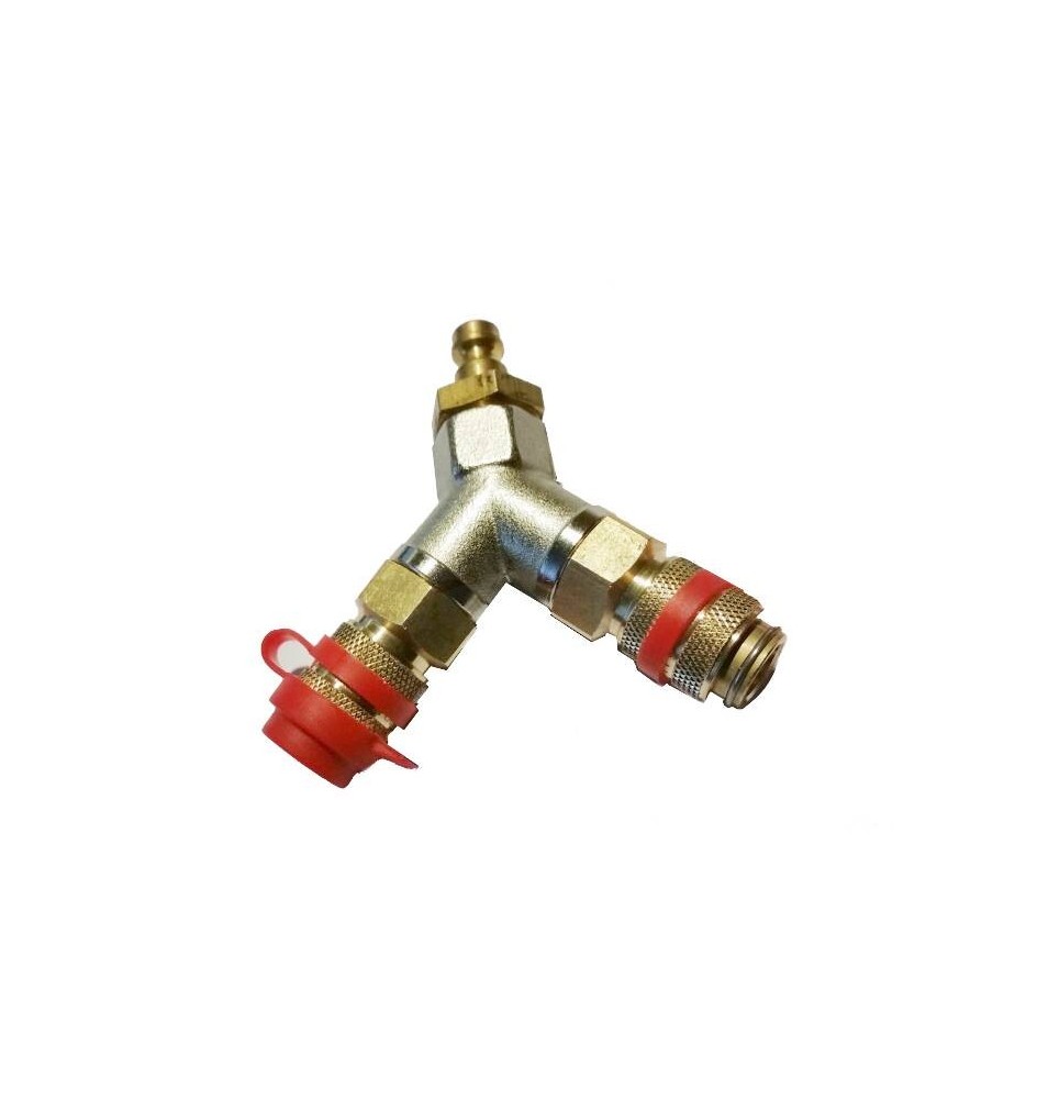 Raccord en Y pour doubler une sortie raccord rapide 8 mm