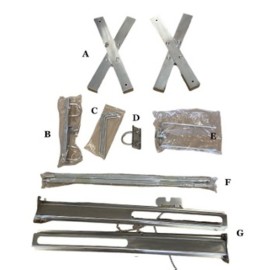 Broches, piques de maintien et support sur pieds pour tournebroche (sans moteur)