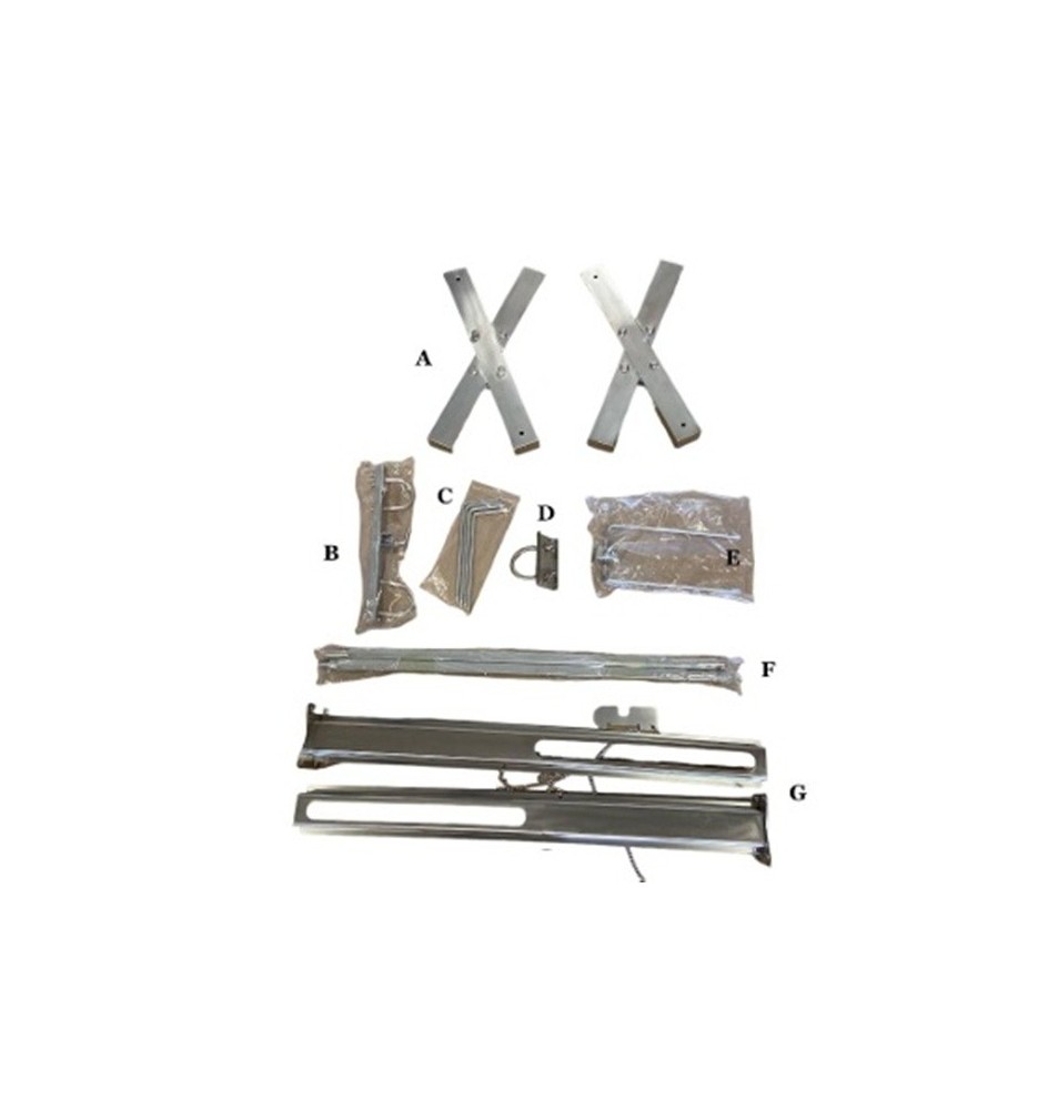 Broches, piques de maintien et support sur pieds pour tournebroche (sans moteur)